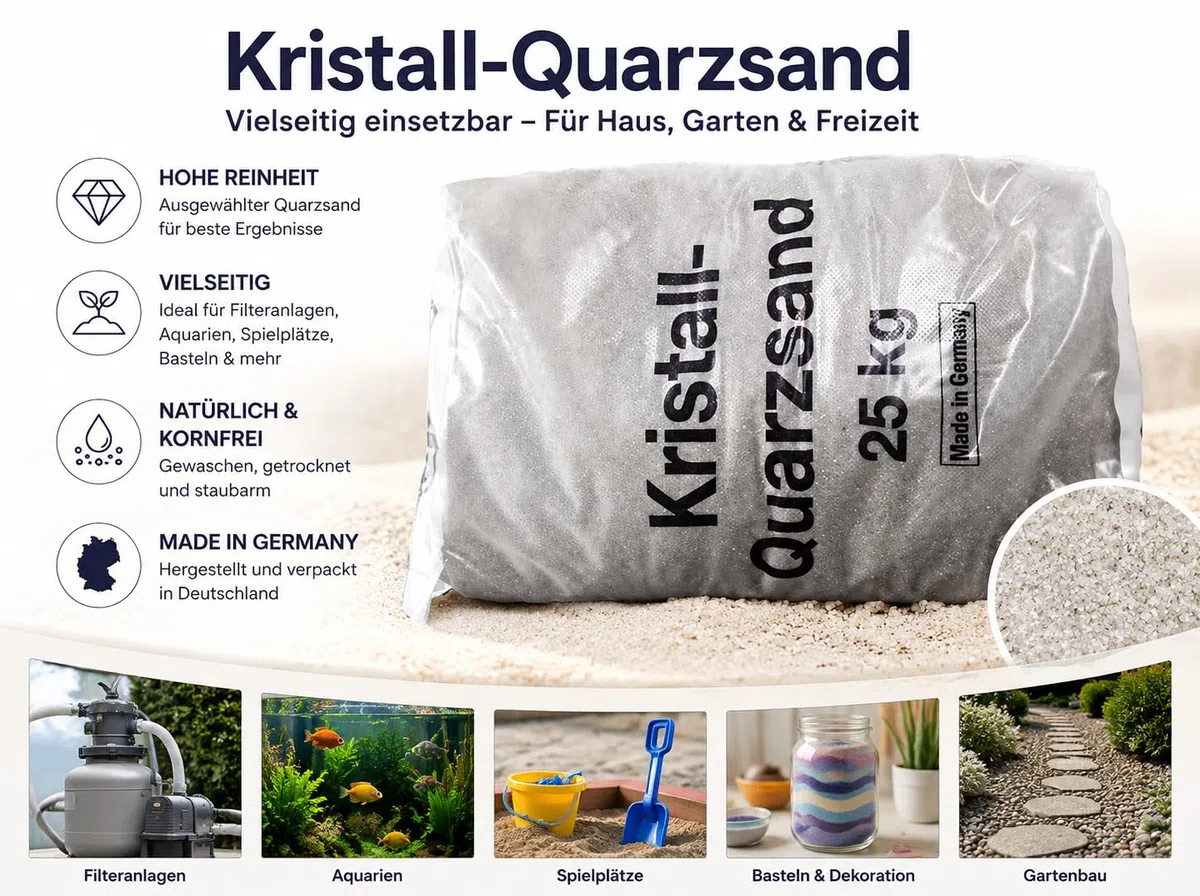 Dorfner Quarzsand 7 Körnung 0,6-1,2mm 25 Kg Sack