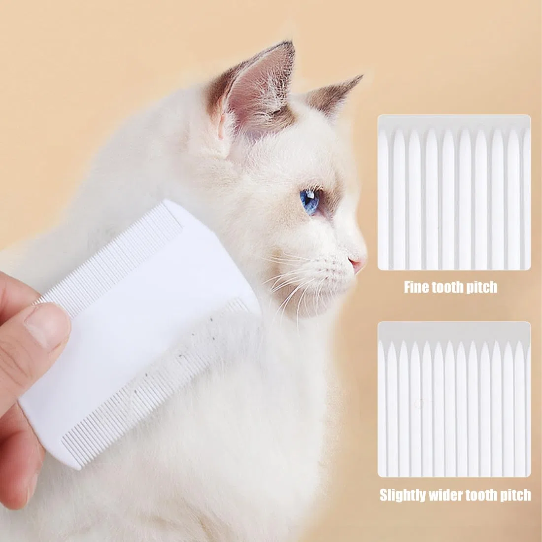 Läusekamm mit feinen Zähnen Set mit 6 Flohkämmen für Hunde und Katzen, effektive Entfernung, langlebiger doppelseitiger Läusekamm, Läusekamm, Kunststoff, für Kinder, Erwachsene, Haustiere,Weiß/Schwarz