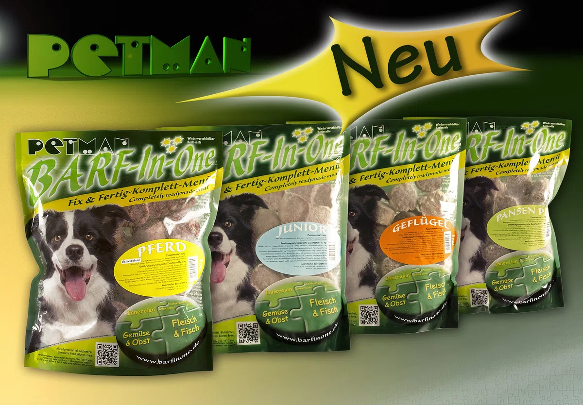 Barf-in-One Geflügel, 8 x 750g-Beutel, Tiefkühlfutter, gesunde, natürliche Ernährung für Hunde, Hundefutter, Barf, B.A.R.F.