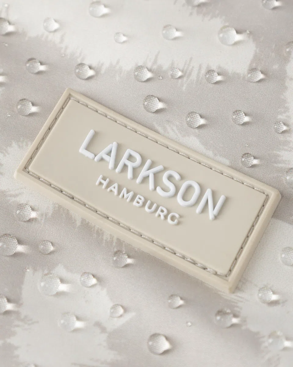 Larkson Hundemantel Beige Leo - Jonte - Regenmantel für Kleine & Mittelgroße Hunde - 10000 mm Wassersäule - Verstellbar - Reflektierende Elemente