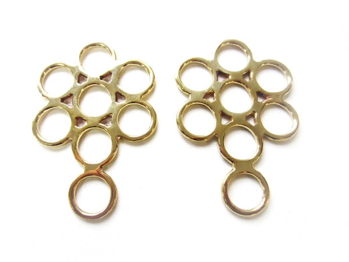 Set Gebisslose Zäumung Hackamore Flower Gold - Echt Schaffell