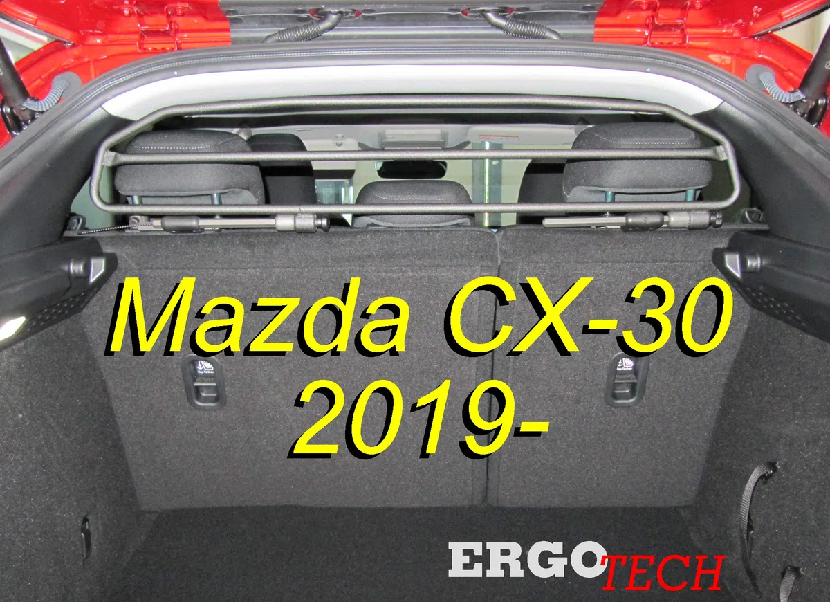 ERGOTECH Trenngitter Hundegitter Schutzgitter kompatibel mit Mazda CX-30 (ab BJ 2019), RDA65HBG-2HXXS, für Hunde und Gepäck