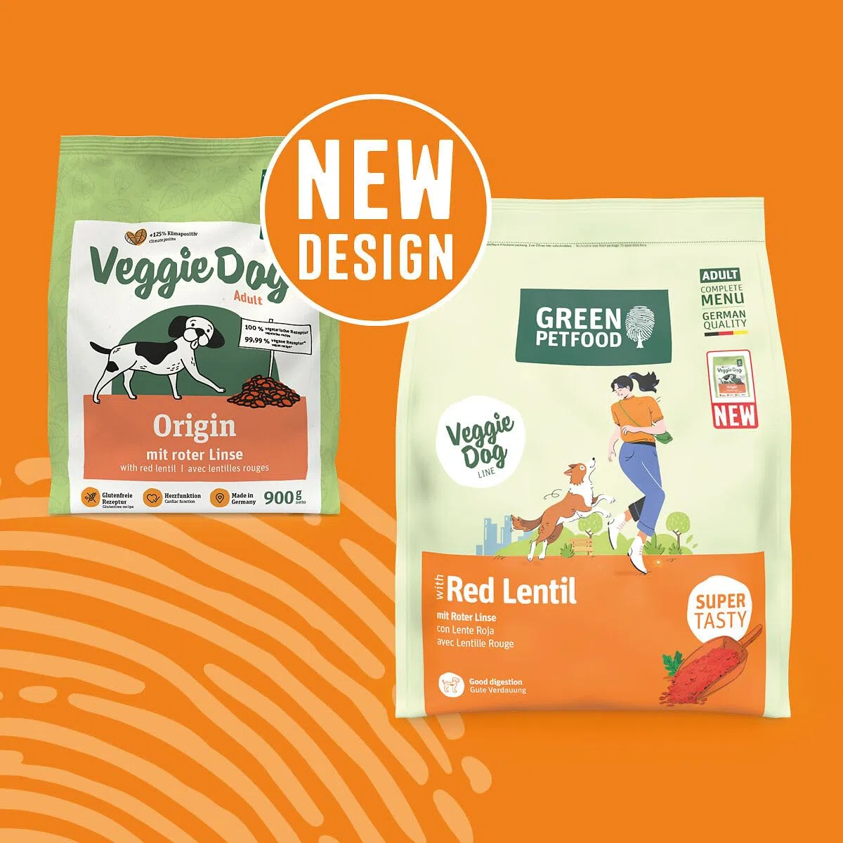 Green Petfood VeggieDog mit roter Linse (1 x 10 kg) | Adult | Premium Trockenfutter für ausgewachsene Hunde | 100% vegetarisch | weizenfrei | besonders verträglich mit Flohsamenschalen | 1er Pack