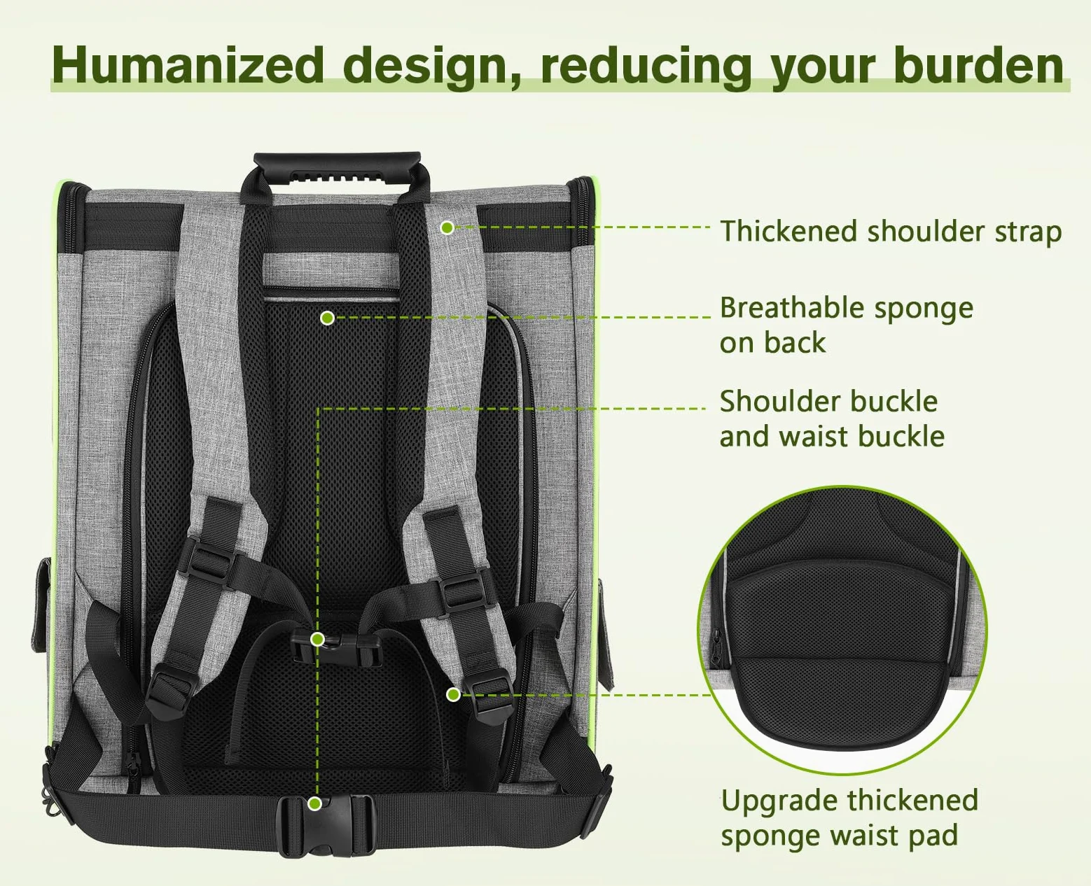 pecute Haustier Rucksack mit Netzfenster XL für 6-10 kg, Erweiterbarer Platz, Tragbare & Faltbare Katzentasche mit Vorhang Oben, Atmungsaktive Hundetasche, Wasserdichtes Oxford-Tuch, Ideal für Reisen