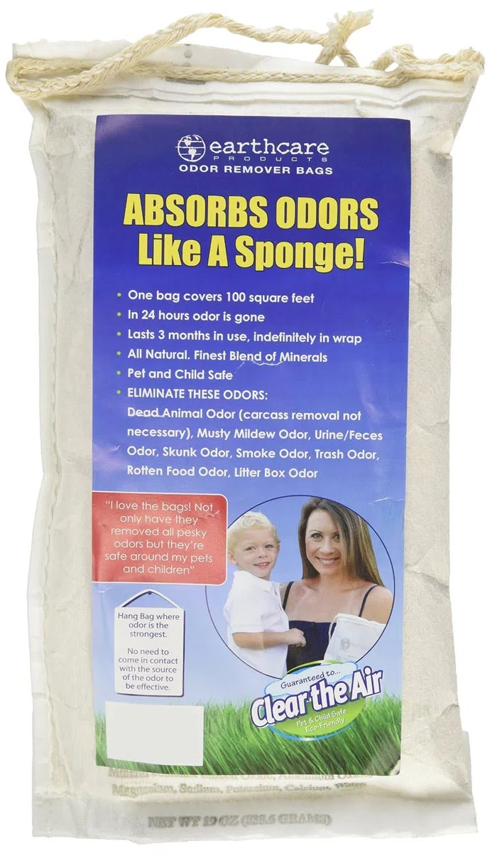 Earth Care Odor Removing Bag, 19 oz., Color:White by