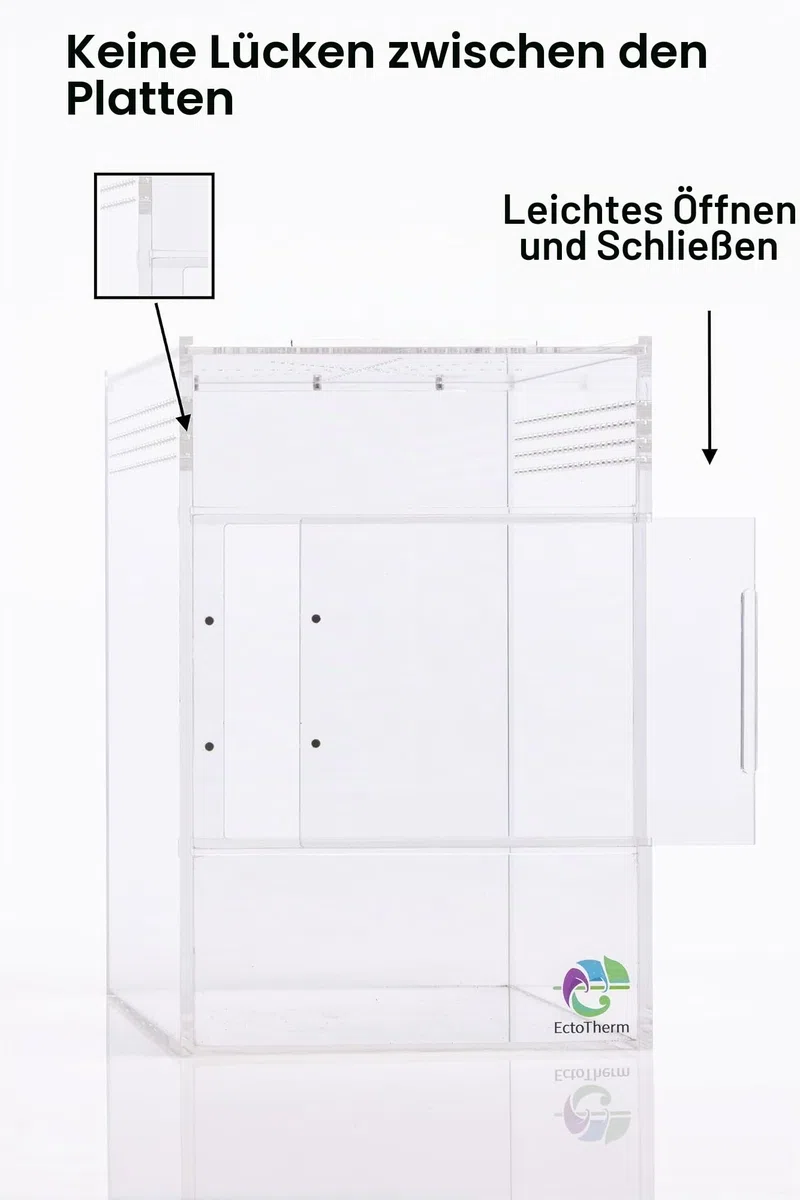 Springspinnengehege, Springspinnenwohnraum, Spinnen-Terrarium Kit, Springspinnengehege Zubehör, Spinnenkäfig, Käferterrarium, Insektenterrarium, Schneckenlebensraum, Arboreal Tarantel Gehege