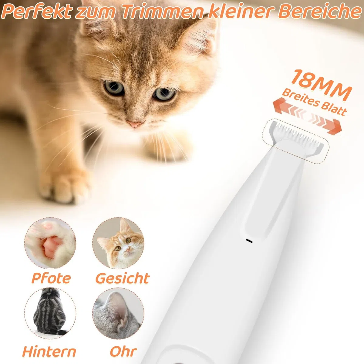 dr. Pfoten PawTrim Pro Krallenpflege-Trimmer – Leiser und präziser Trimmer für Hunde und Katzen. Schmerzlose Krallenpflege in Sekunden, wasserdichter Haarschneider für Haustiere