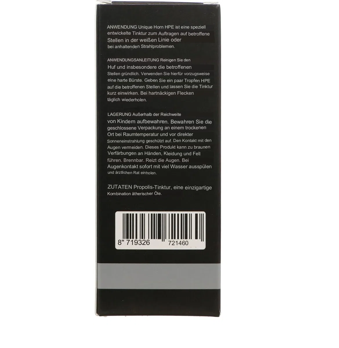 Unique-horn HPE für Pferde | Ultrastarkes Hufpflegeprodukt gegen Strahlfäule und Pilzinfektionen | Schnelle Anwendung | Antibakterielle Wirkung mit Propolis | Hufgesundheit | für jedes Pferd | 50 ml