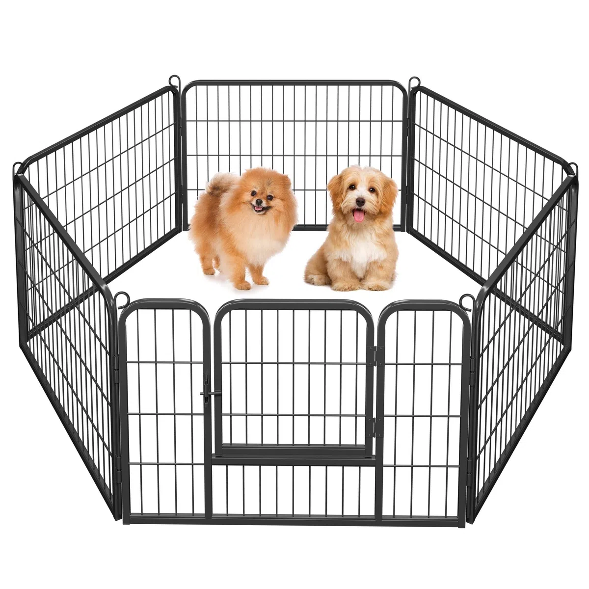 Yaheetech Welpenlaufstall 6 Gitter 80x60 cm Freigehege für Hund Innen Außen