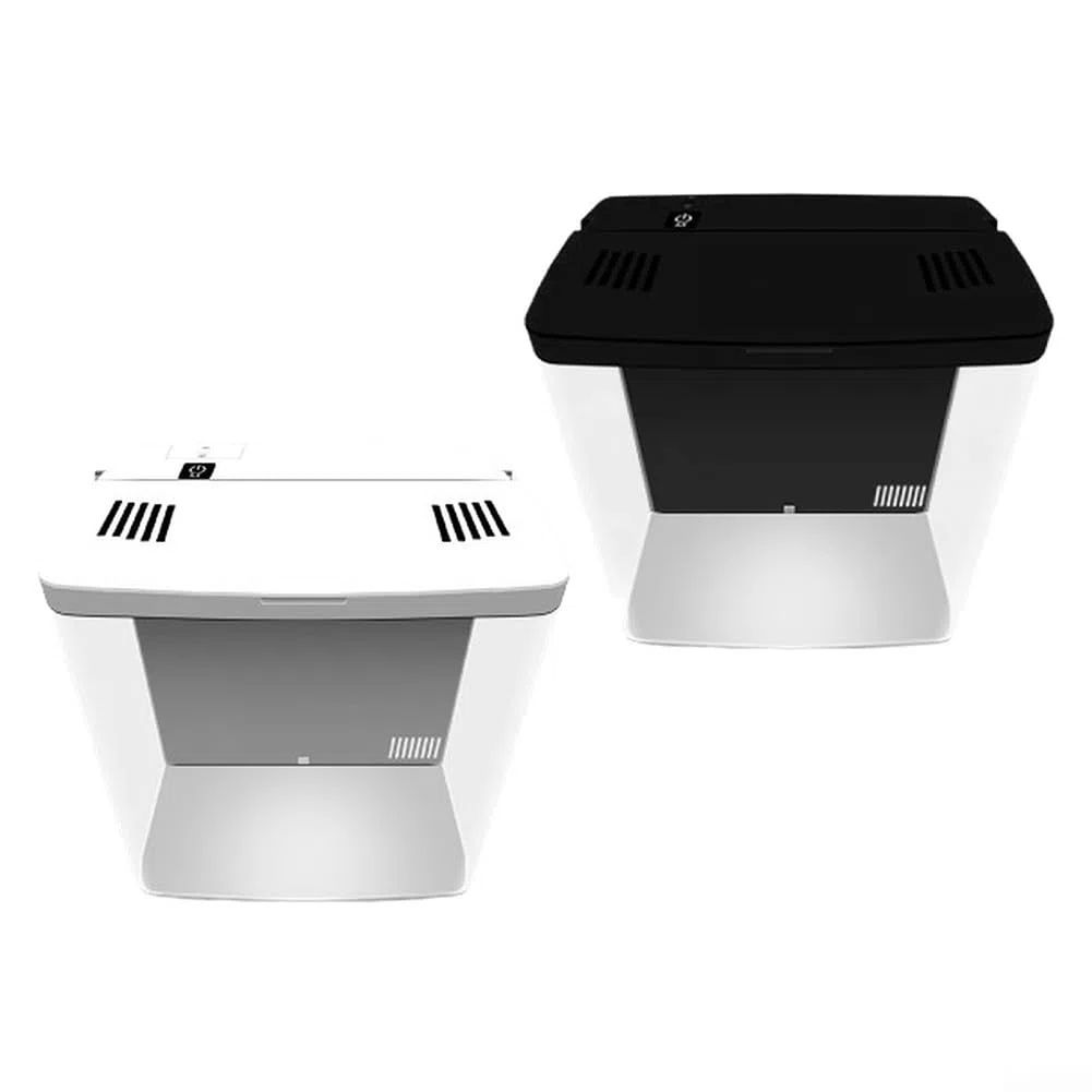 HpLive Acryl Aquarium Starter Set mit Leiser Pumpe Desktop Betta Fischbecken LED Beleuchtung Filtrationssystem(Black)