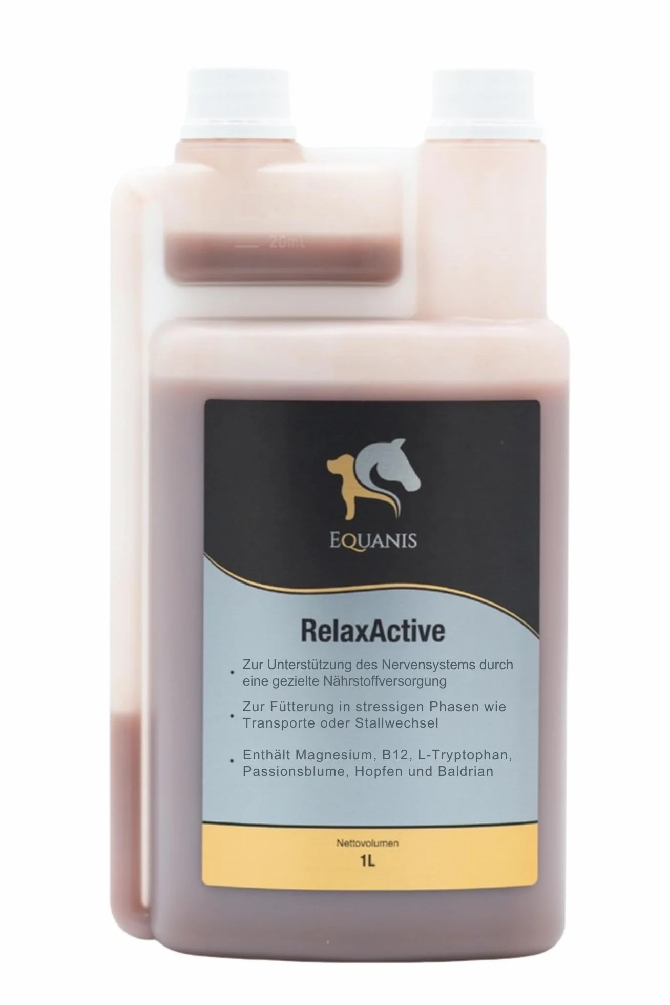 Equanis RelaxActive - Magnesium, B12, L-Tryptophan, Passionsblume, Baldrian und Hopfen | Unterstützung in besonders stressigen Situationen