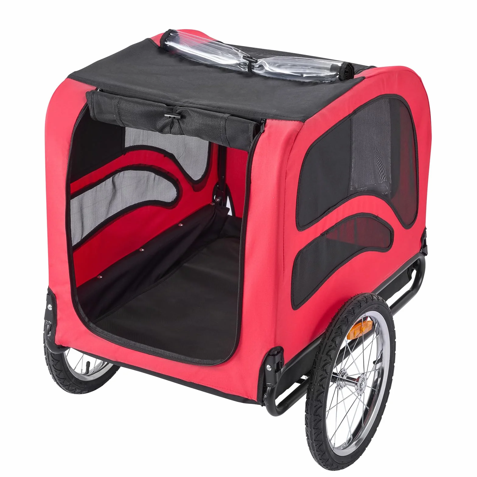 VEVOR Haustierwagen-Fahrradträger für kleine & große Hunde, klappbarer Rahmen mit Rädern