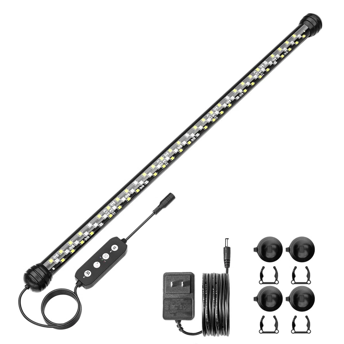 SEAOURA Aquarium Led Beleuchtung mit Timer, Aquarium licht mit automatischer Ein-/Ausschaltung, Vollspektrum, 10 Helligkeitsstufen, für Aquarium