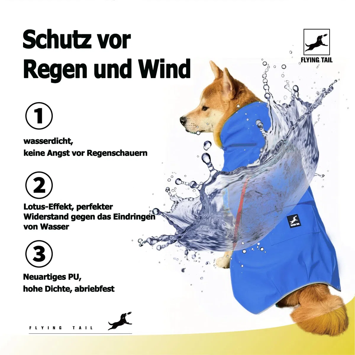 Nicht Steif, Super Weiche Haptik Hunde-Regenmantel, Reflektierend, Verstellbar, Einfach zu Tragen, Leinenloch für S - XXXXXL Hunde (Blau, XXXXXL)