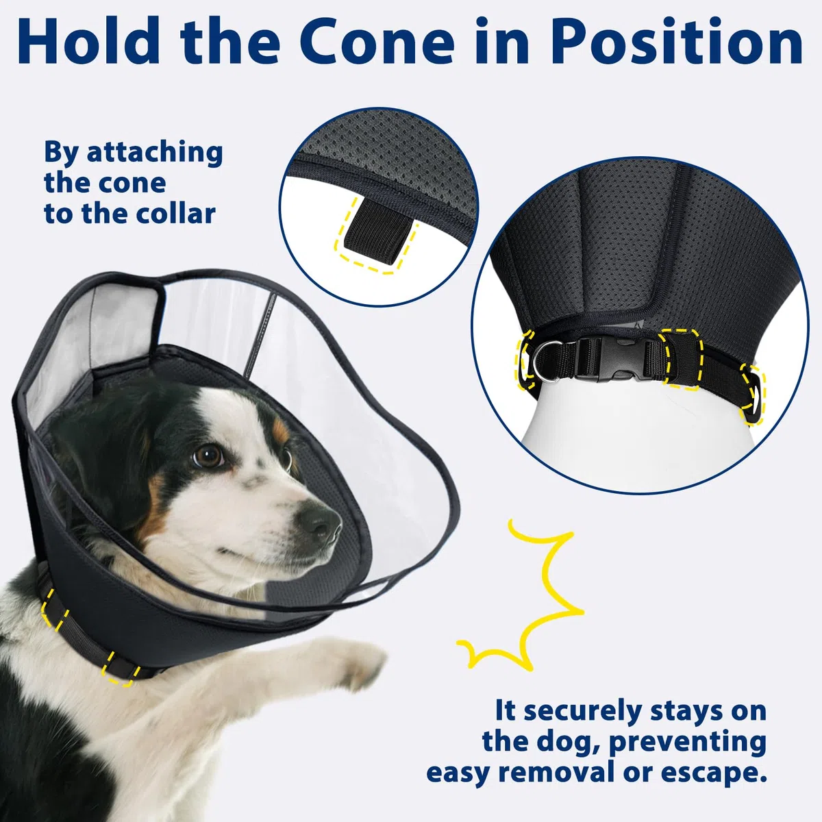 Mayerzon Halskrause Hund Weich, Leckschutz Hund, Schutzkragen Hunde Halskrause, Einstellbarer Hundekragen mit Leckschutz, Leichte Halskrausen für Hunde, Haustier-Elizabethanischer (Grau, XL)